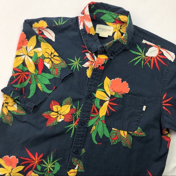 Obey Propaganda floral Hawaiian vintage shirt SzM - Picture 3 of 8